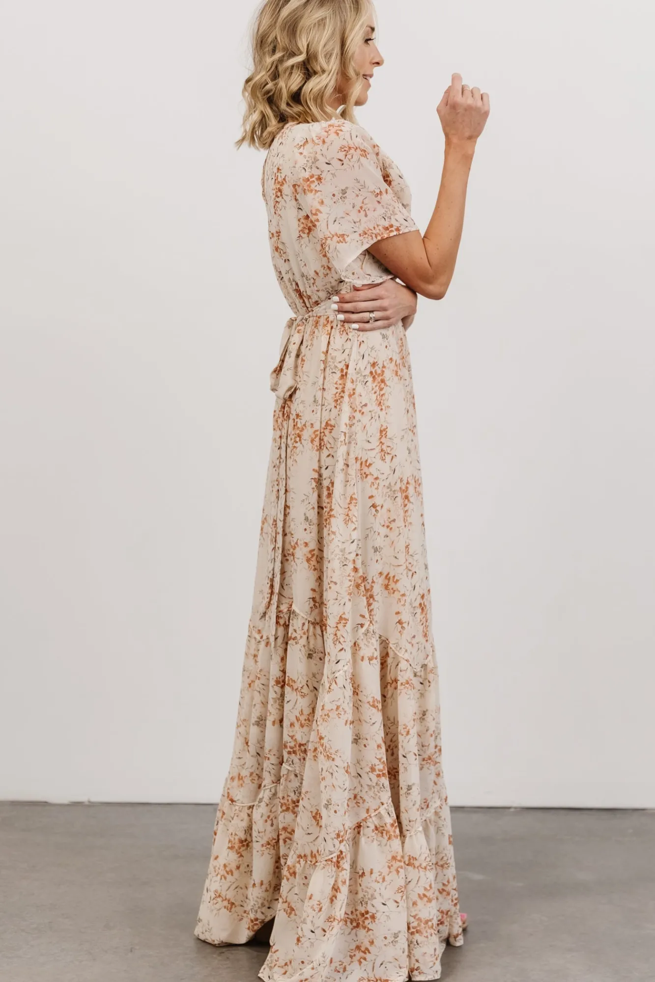 Baltic Born Katherine Maxi Dress | Cream + Rust Floral