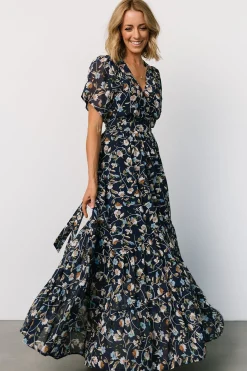 Baltic Born Katherine Maxi Dress | Dark Blue Floral