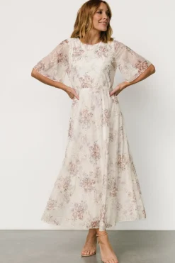 Baltic Born Kathreen Midi Dress | Ivory Floral