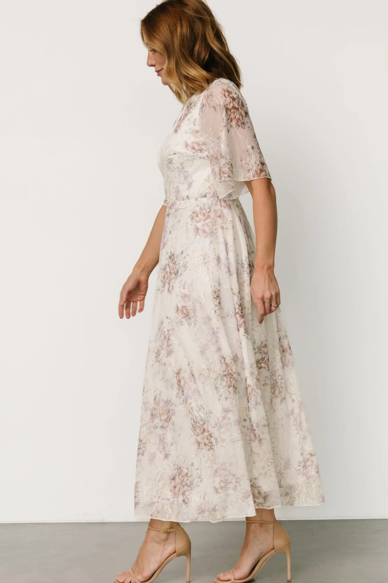 Baltic Born Kathreen Midi Dress | Ivory Floral