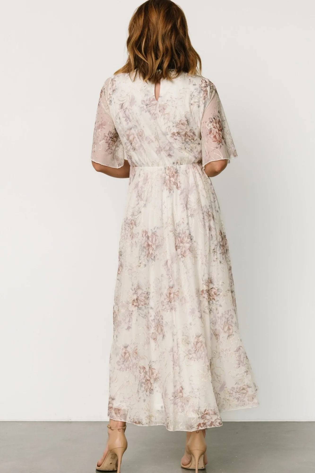 Baltic Born Kathreen Midi Dress | Ivory Floral