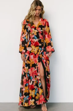 Baltic Born Katinka Wrap Maxi Dress | Tropical Night Floral