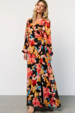 Baltic Born Katinka Wrap Maxi Dress | Tropical Night Floral
