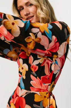 Baltic Born Katinka Wrap Maxi Dress | Tropical Night Floral
