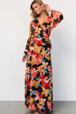 Baltic Born Katinka Wrap Maxi Dress | Tropical Night Floral