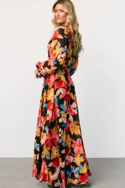 Baltic Born Katinka Wrap Maxi Dress | Tropical Night Floral