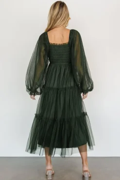 Baltic Born Katrina Tulle Maxi Dress | Dark Green