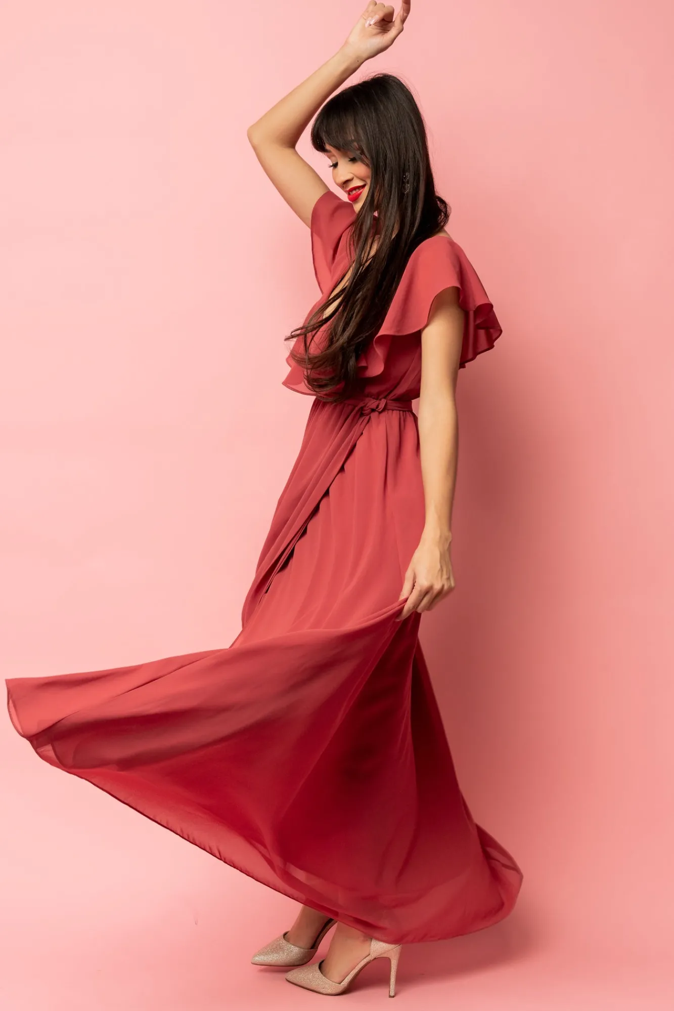 Baltic Born Katya Ruffle Maxi Dress |
