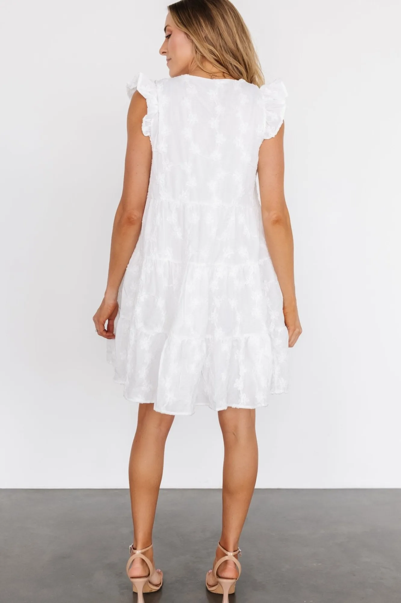 Baltic Born Kayla Button Up Short Dress | Off White