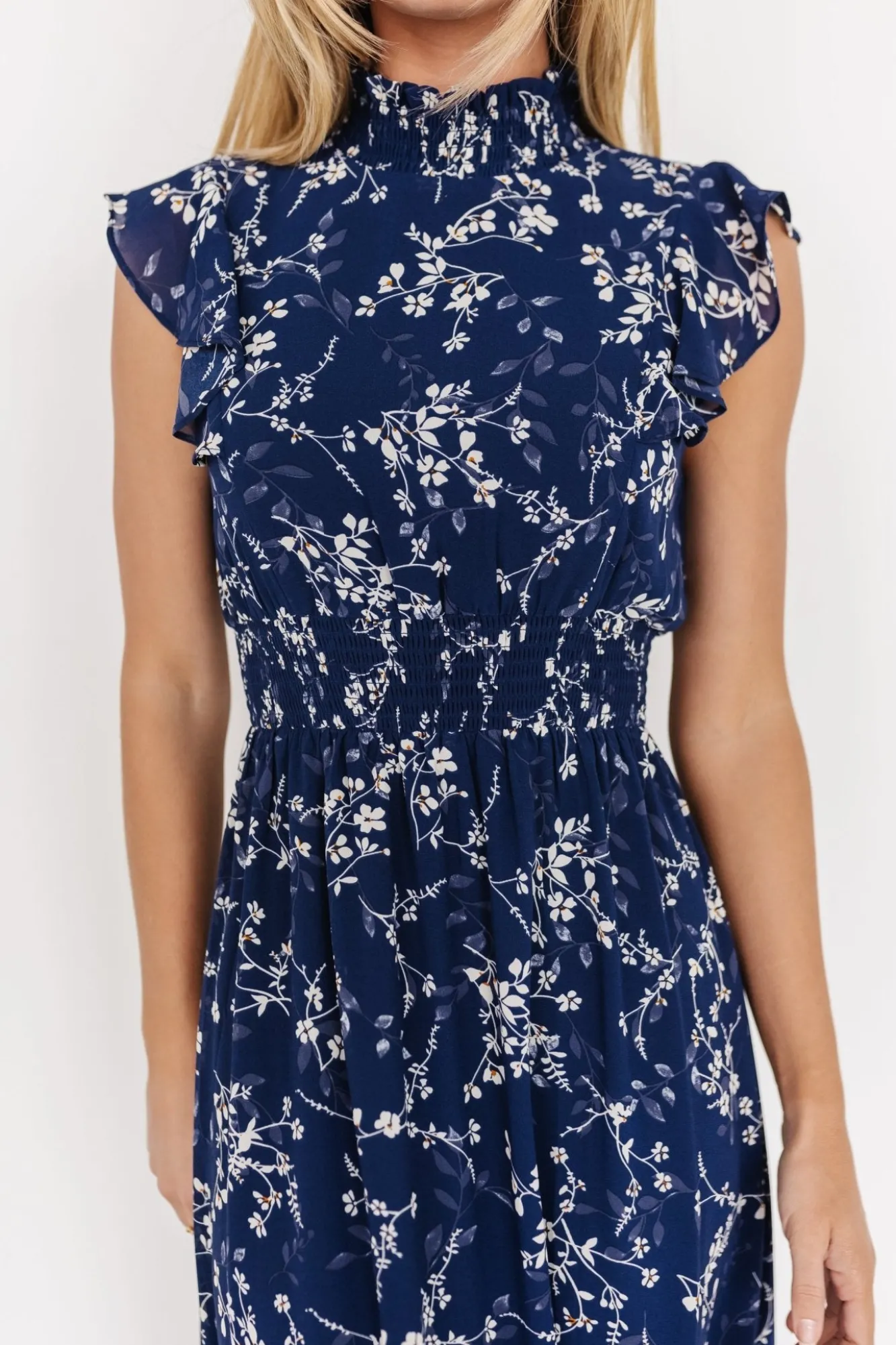 Baltic Born Kearny Ruffle Maxi Dress | Blue Floral