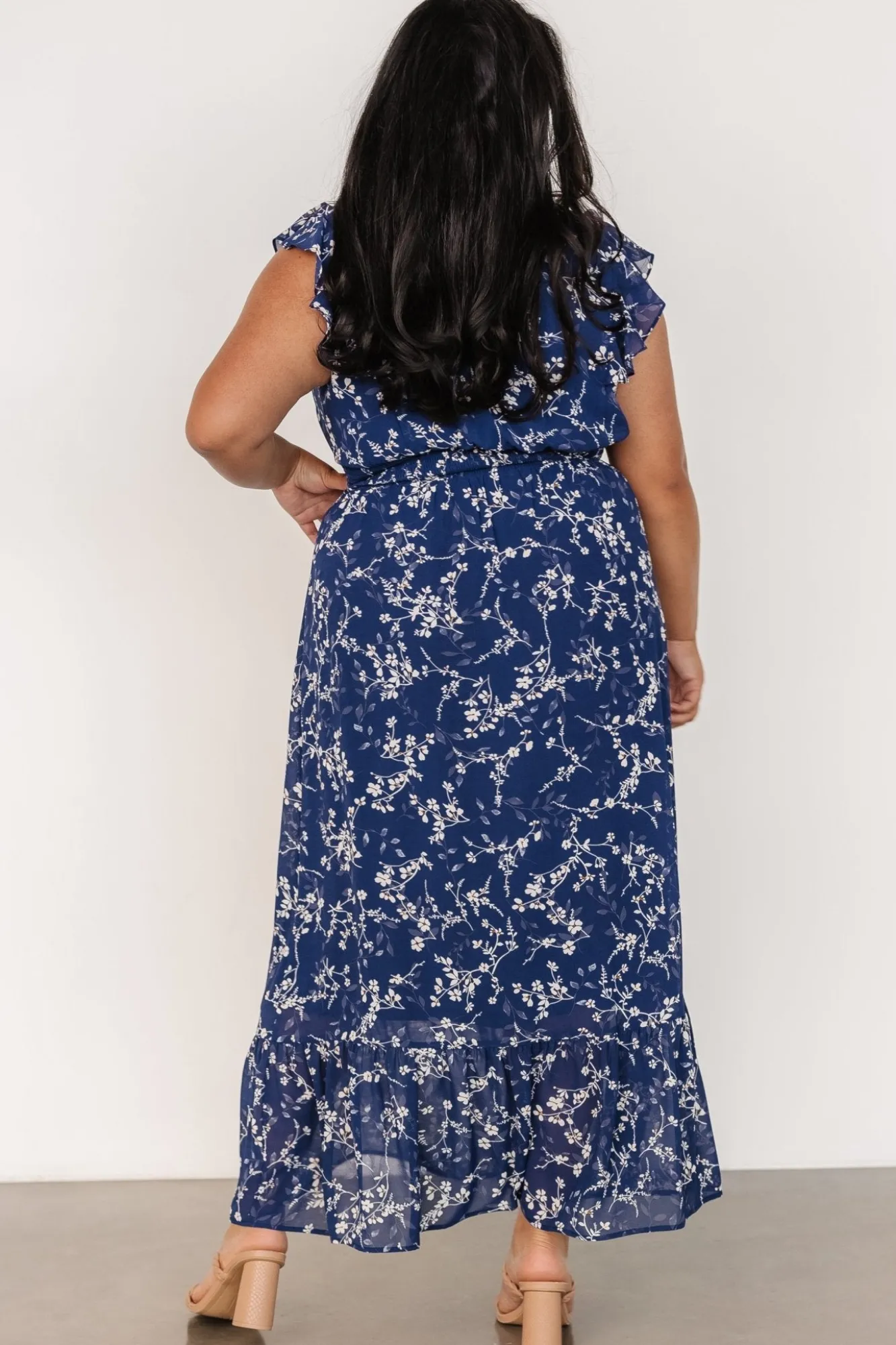 Baltic Born Kearny Ruffle Maxi Dress | Blue Floral
