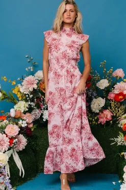 Baltic Born Kearny Ruffle Maxi Dress | Pink Floral