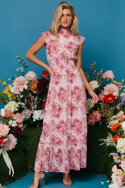 Baltic Born Kearny Ruffle Maxi Dress | Pink Floral