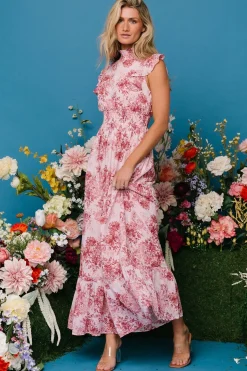 Baltic Born Kearny Ruffle Maxi Dress | Pink Floral