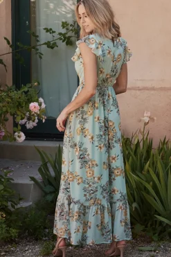 Baltic Born Kearny Ruffle Maxi Dress | Mint Floral