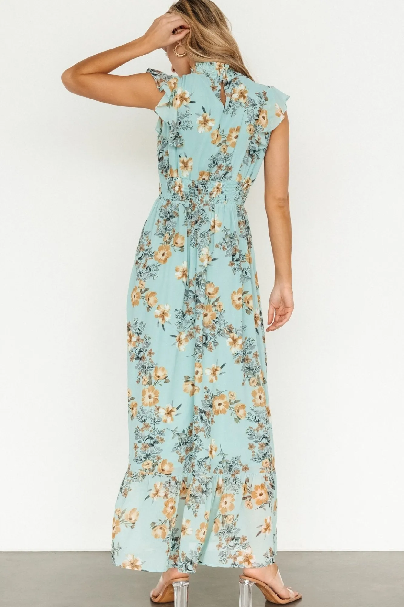 Baltic Born Kearny Ruffle Maxi Dress | Mint Floral