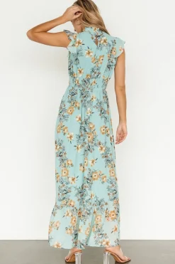 Baltic Born Kearny Ruffle Maxi Dress | Mint Floral