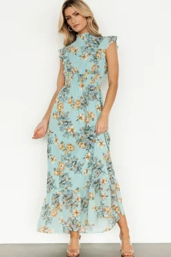 Baltic Born Kearny Ruffle Maxi Dress | Mint Floral