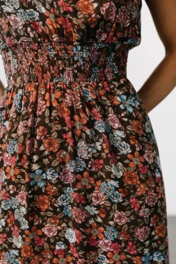 Baltic Born Kearny Ruffle Maxi Dress | Brown Multi Floral