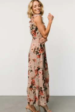 Baltic Born Kearny Ruffle Maxi Dress | Blush + Vintage Floral