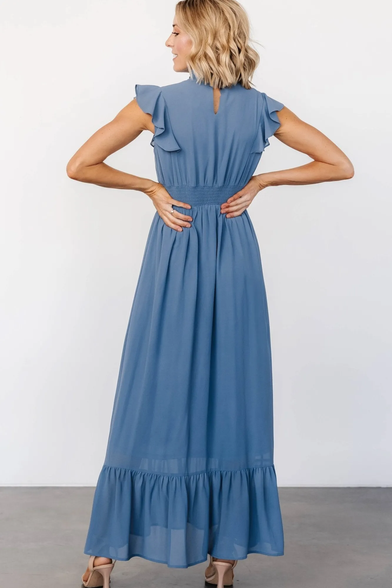 Baltic Born Kearny Ruffle Maxi Dress | Whisper Blue