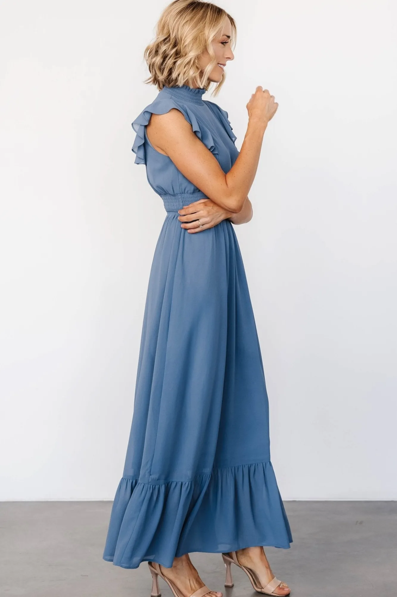 Baltic Born Kearny Ruffle Maxi Dress | Whisper Blue