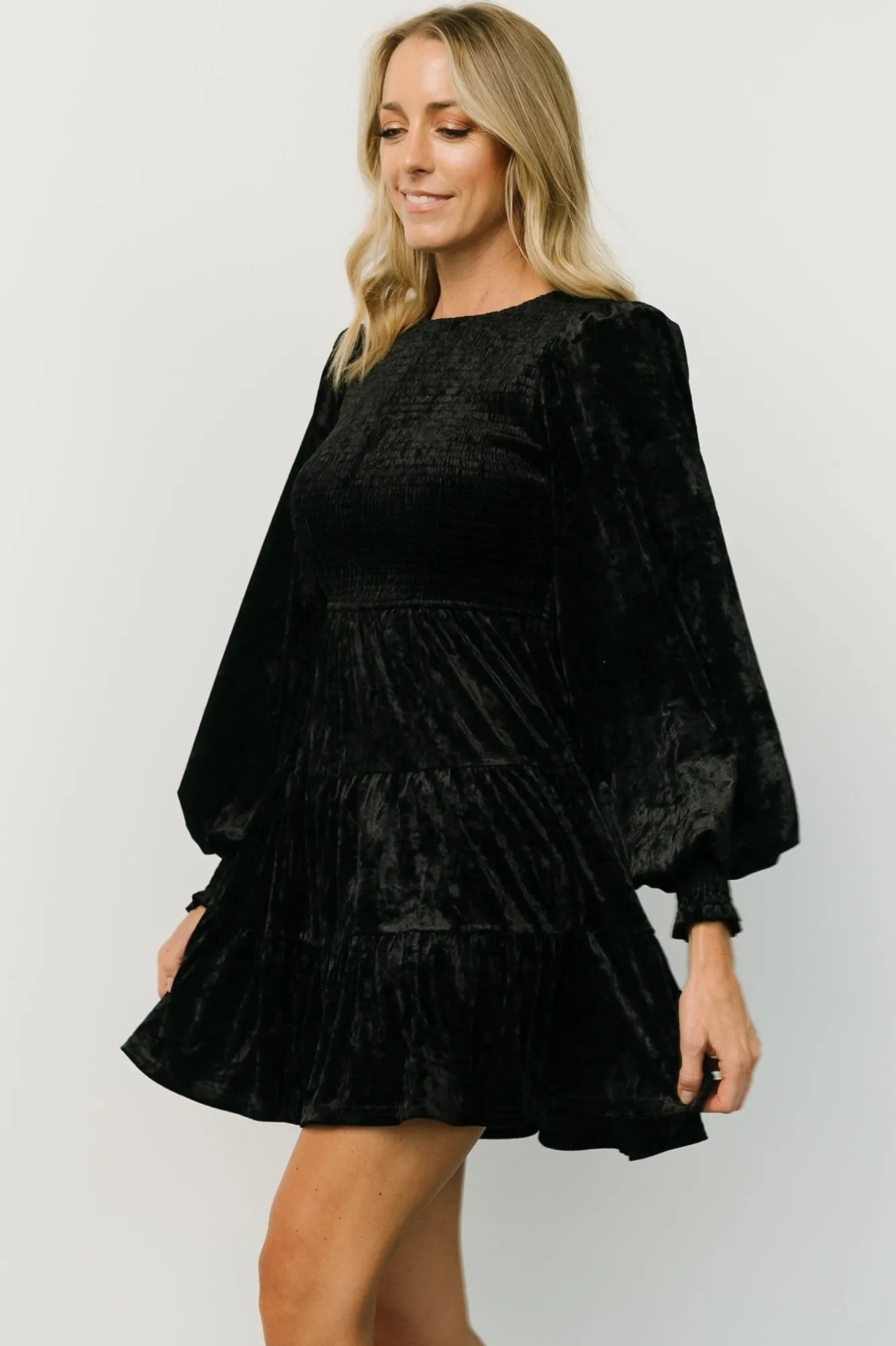 Baltic Born Kele Crushed Velvet Mini Dress |