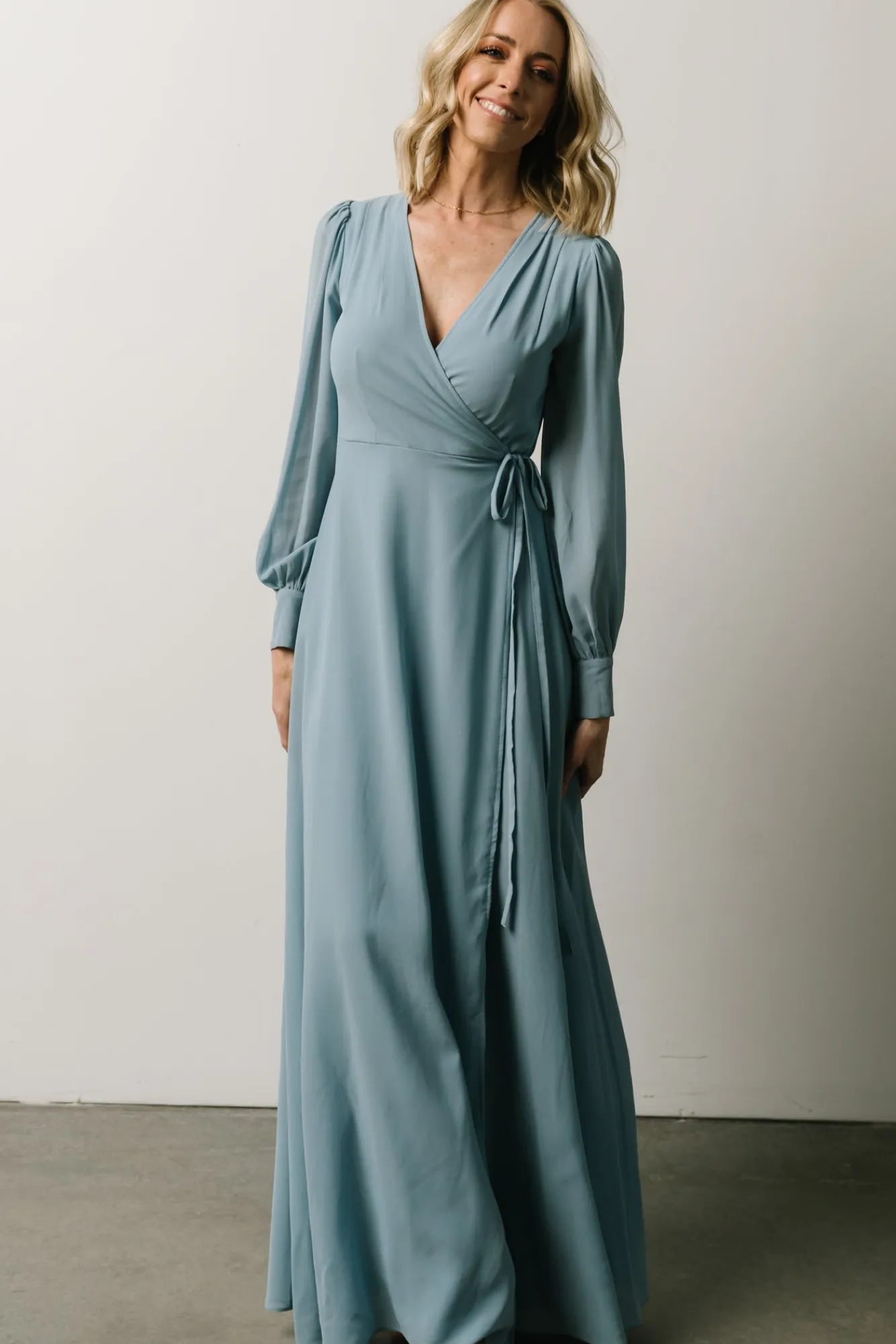 Baltic Born Kelsey Wrap Dress | Dusty Blue