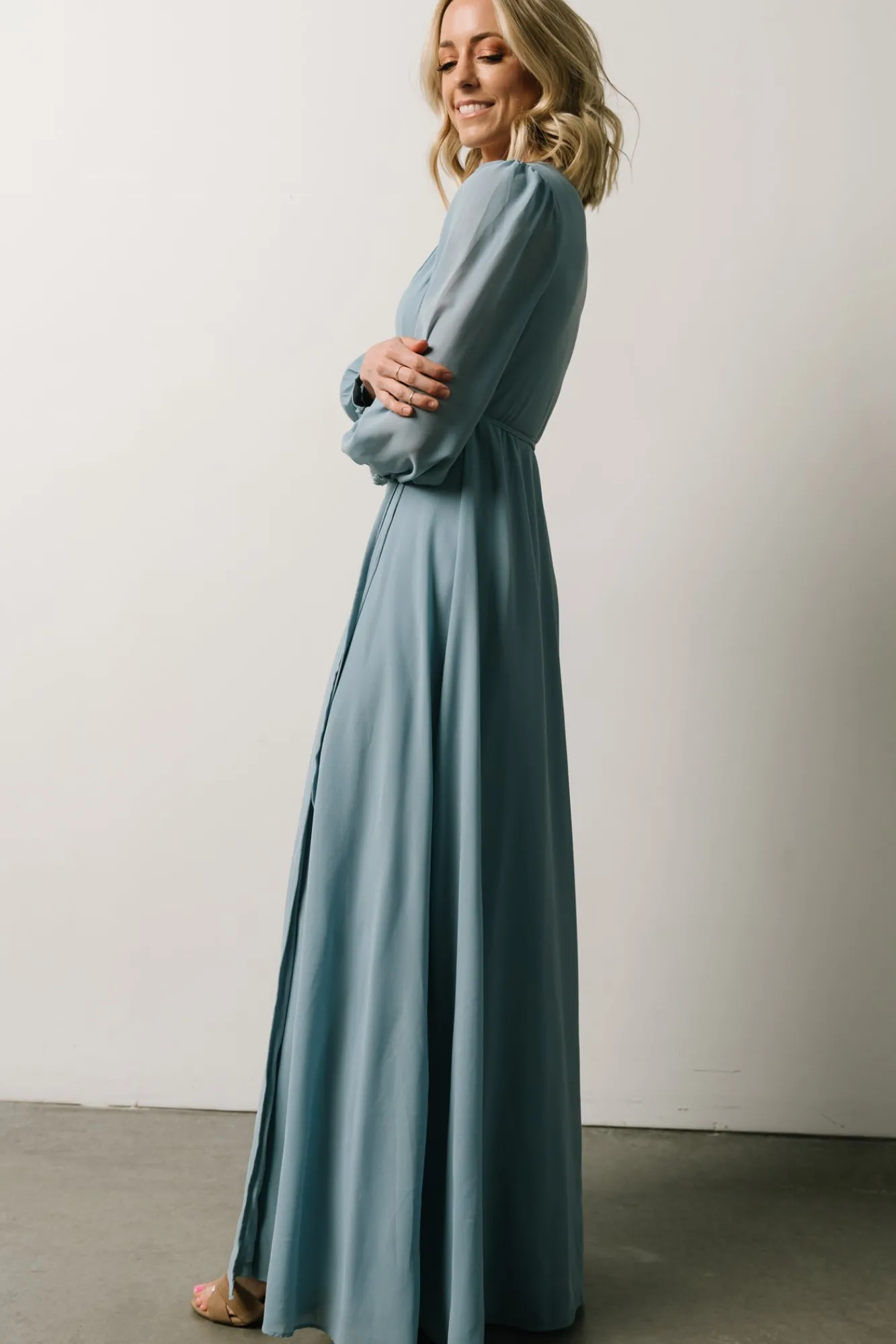 Baltic Born Kelsey Wrap Dress | Dusty Blue