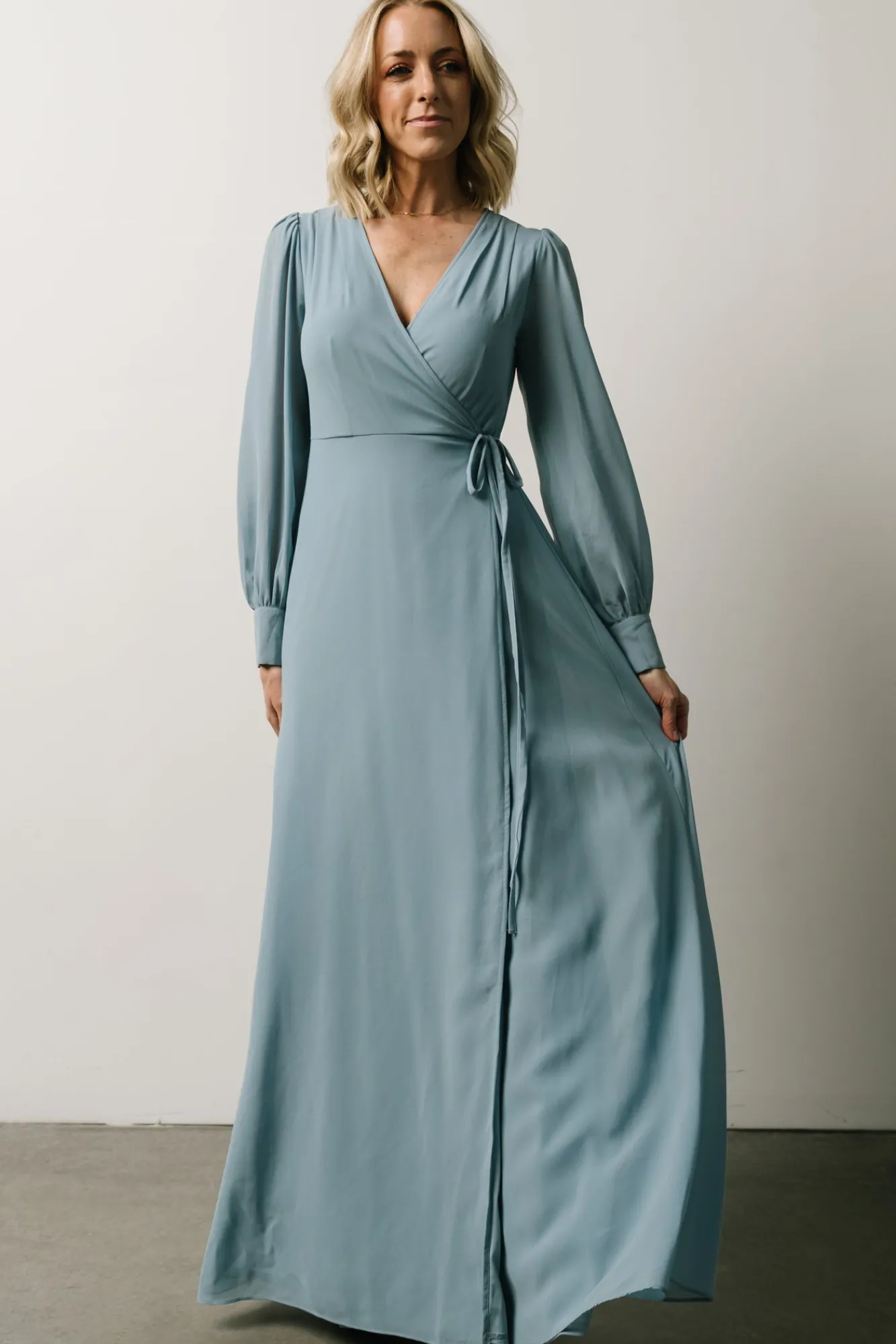 Baltic Born Kelsey Wrap Dress | Dusty Blue