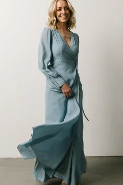 Baltic Born Kelsey Wrap Dress | Dusty Blue