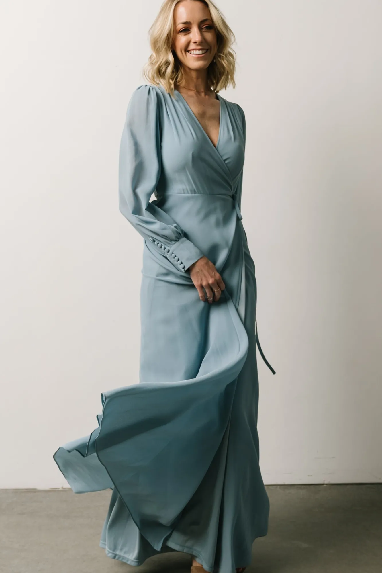 Baltic Born Kelsey Wrap Dress | Dusty Blue