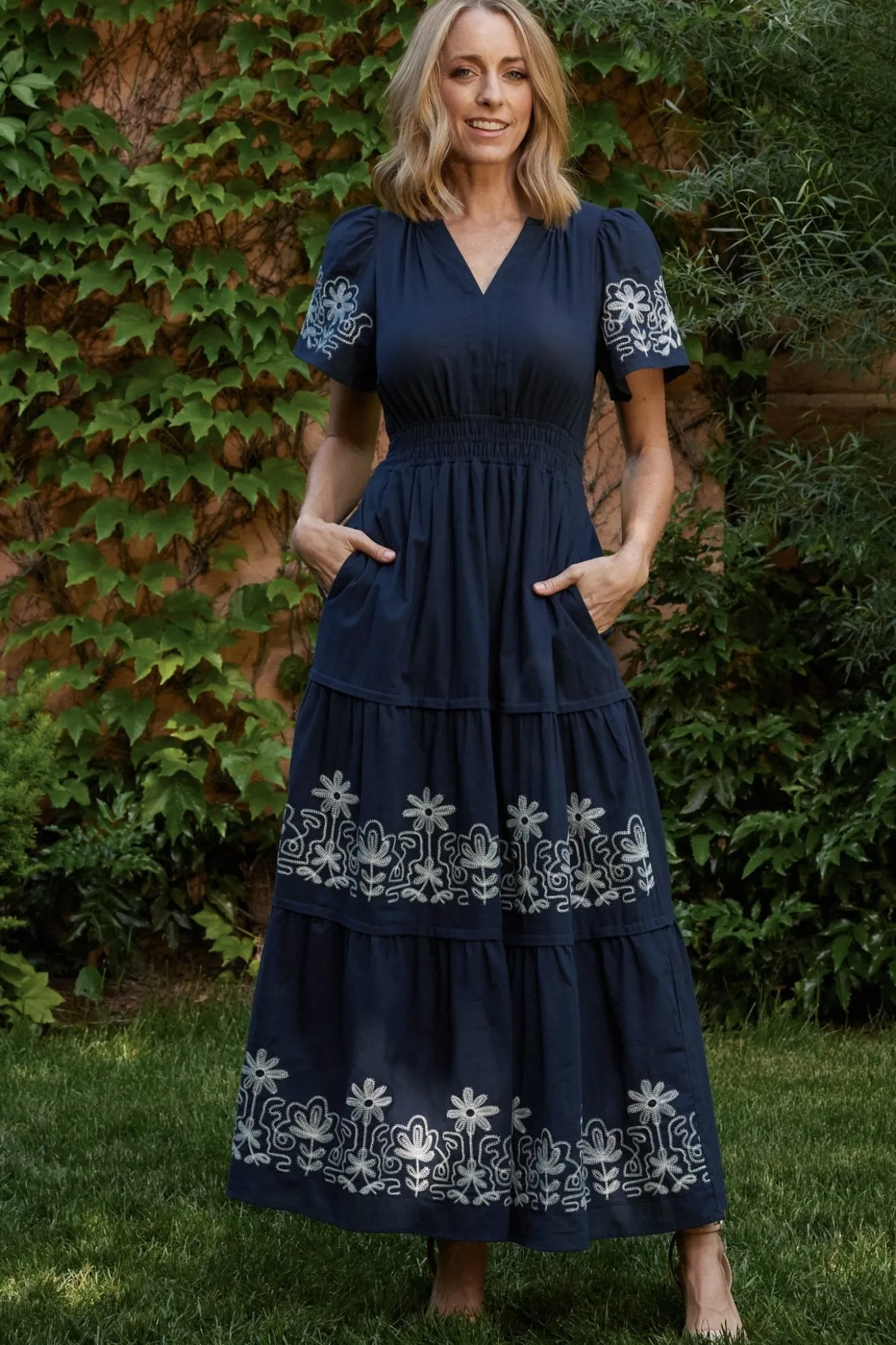 Baltic Born Kennedy Embroidered Maxi Dress |