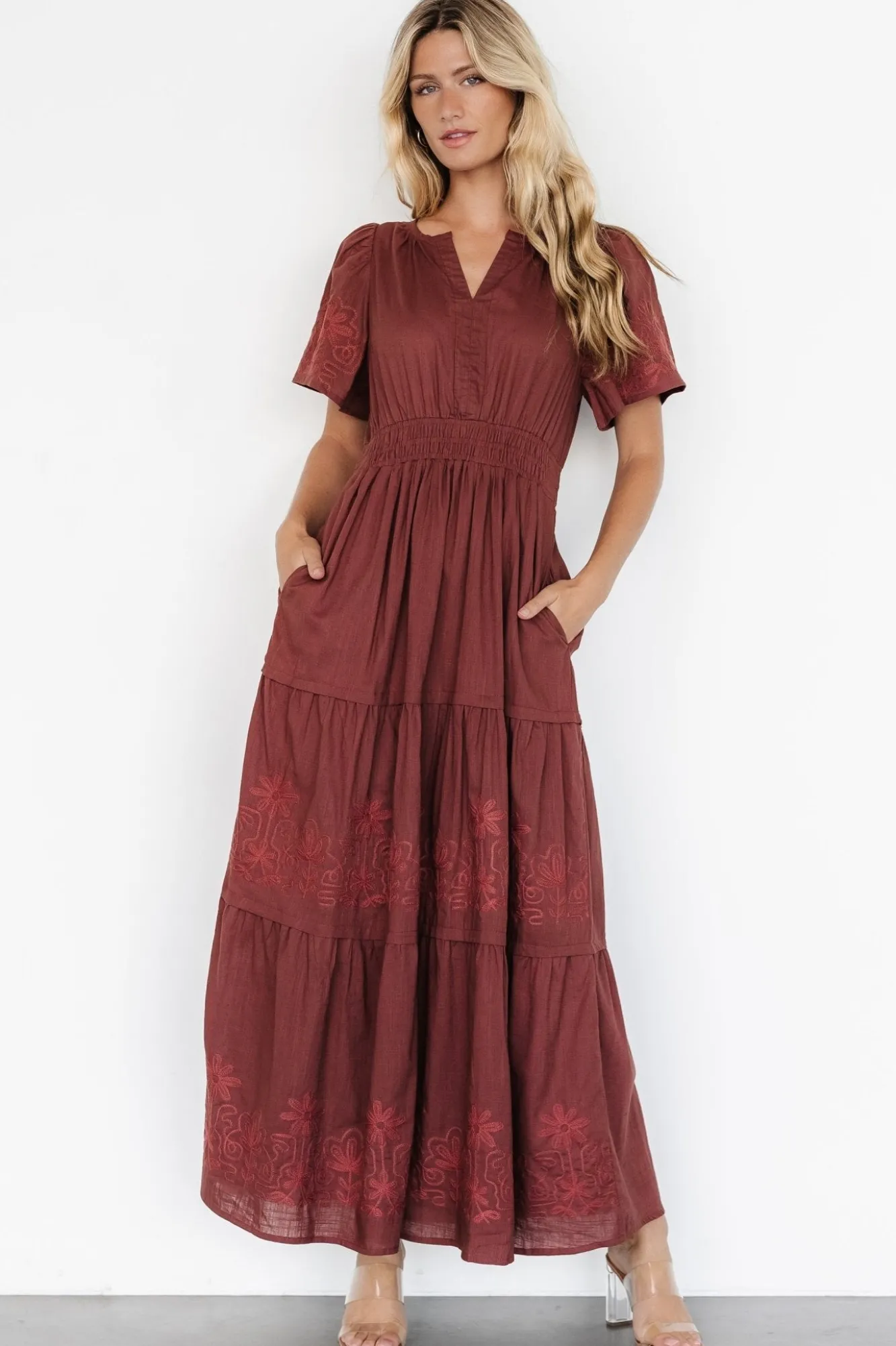 Baltic Born Kennedy Embroidered Maxi Dress |