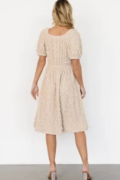 Baltic Born Keri Gathered Dress | Light Taupe