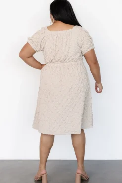Baltic Born Keri Gathered Dress | Light Taupe