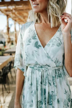 Baltic Born Kia Kimono Maxi Dress | Sage Floral