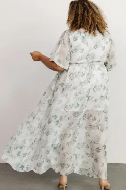 Baltic Born Kia Kimono Maxi Dress | Sage Floral