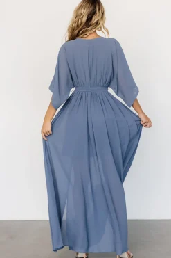 Baltic Born Kia Kimono Maxi Dress | Whisper Blue