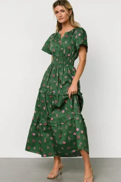 Baltic Born Kiana Poplin Maxi Dress | Green + Pink