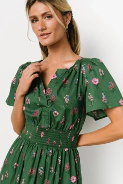 Baltic Born Kiana Poplin Maxi Dress | Green + Pink