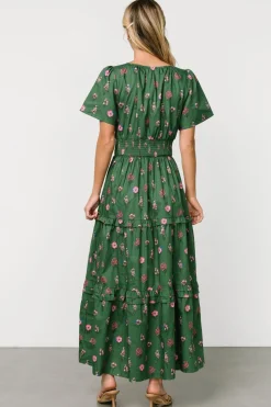 Baltic Born Kiana Poplin Maxi Dress | Green + Pink