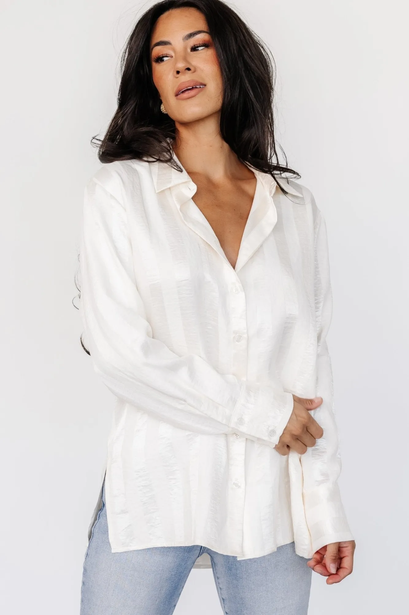 Baltic Born Kieran Striped Button Up Top |