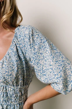 Baltic Born Koa Short Dress | Blue Floral