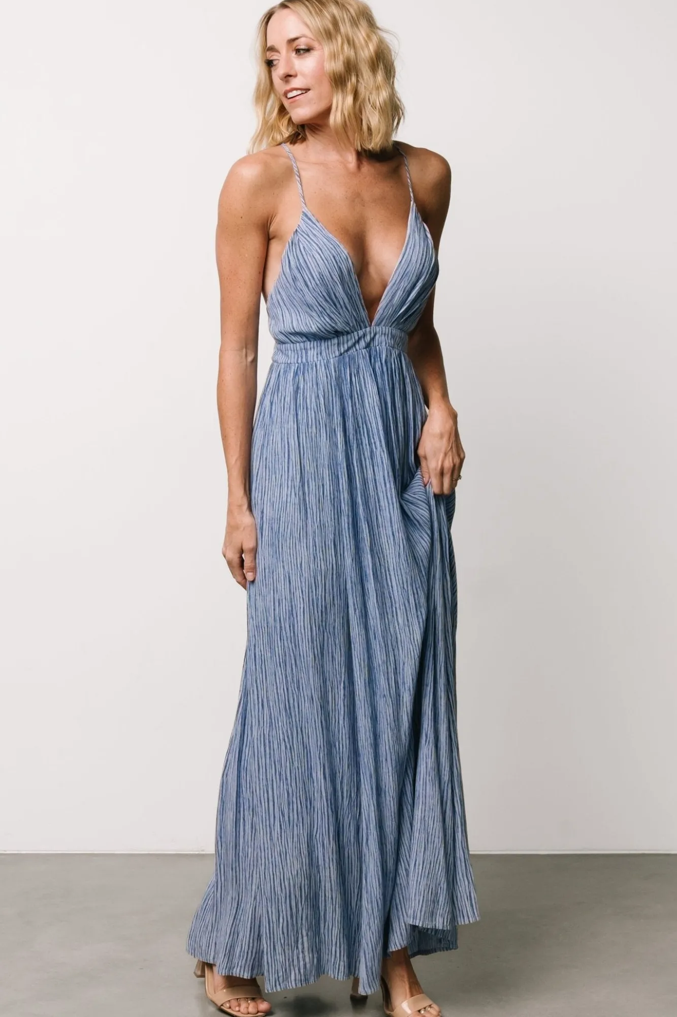 Baltic Born Korley Maxi Dress | Blue Stripe