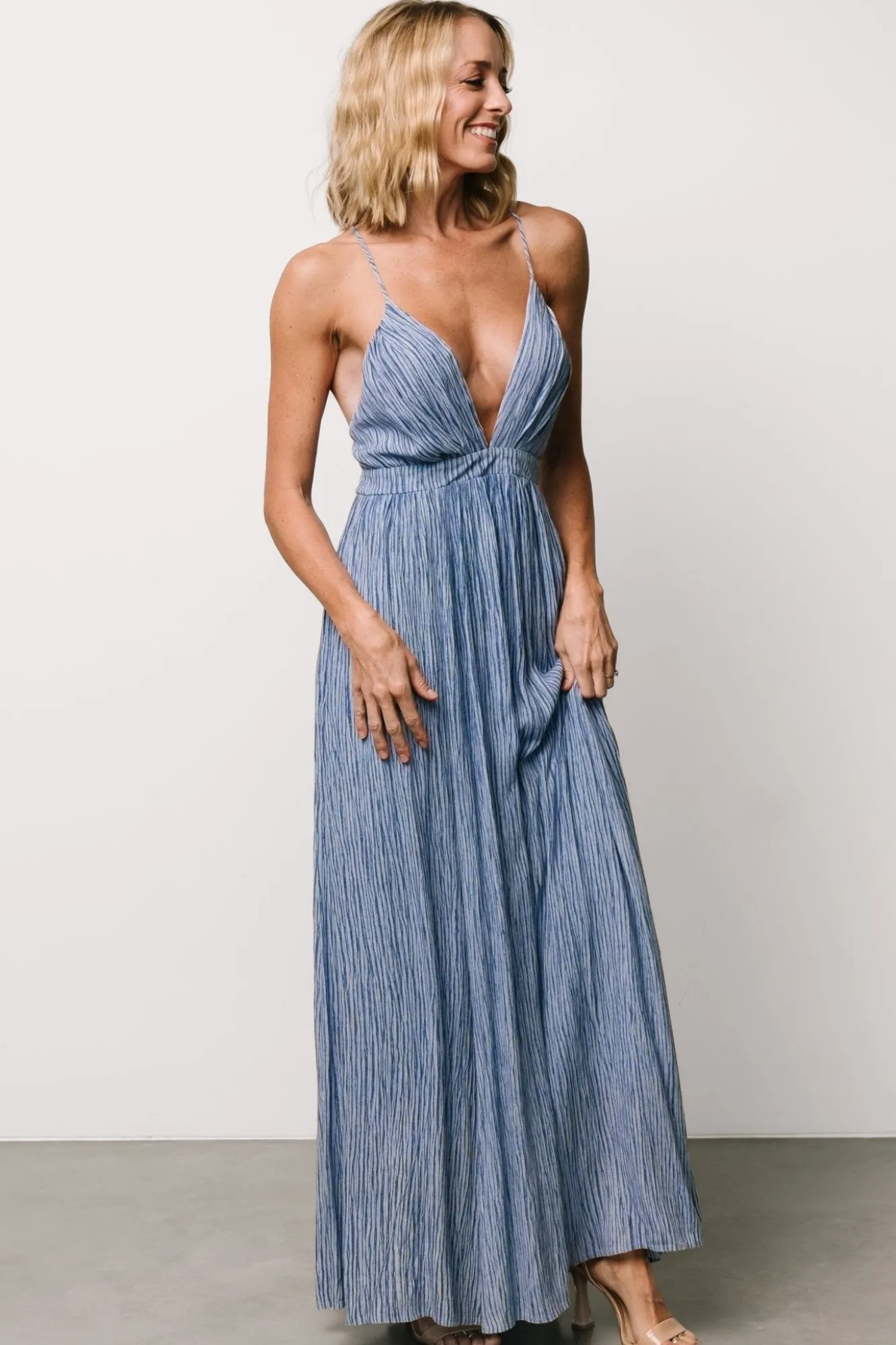 Baltic Born Korley Maxi Dress | Blue Stripe