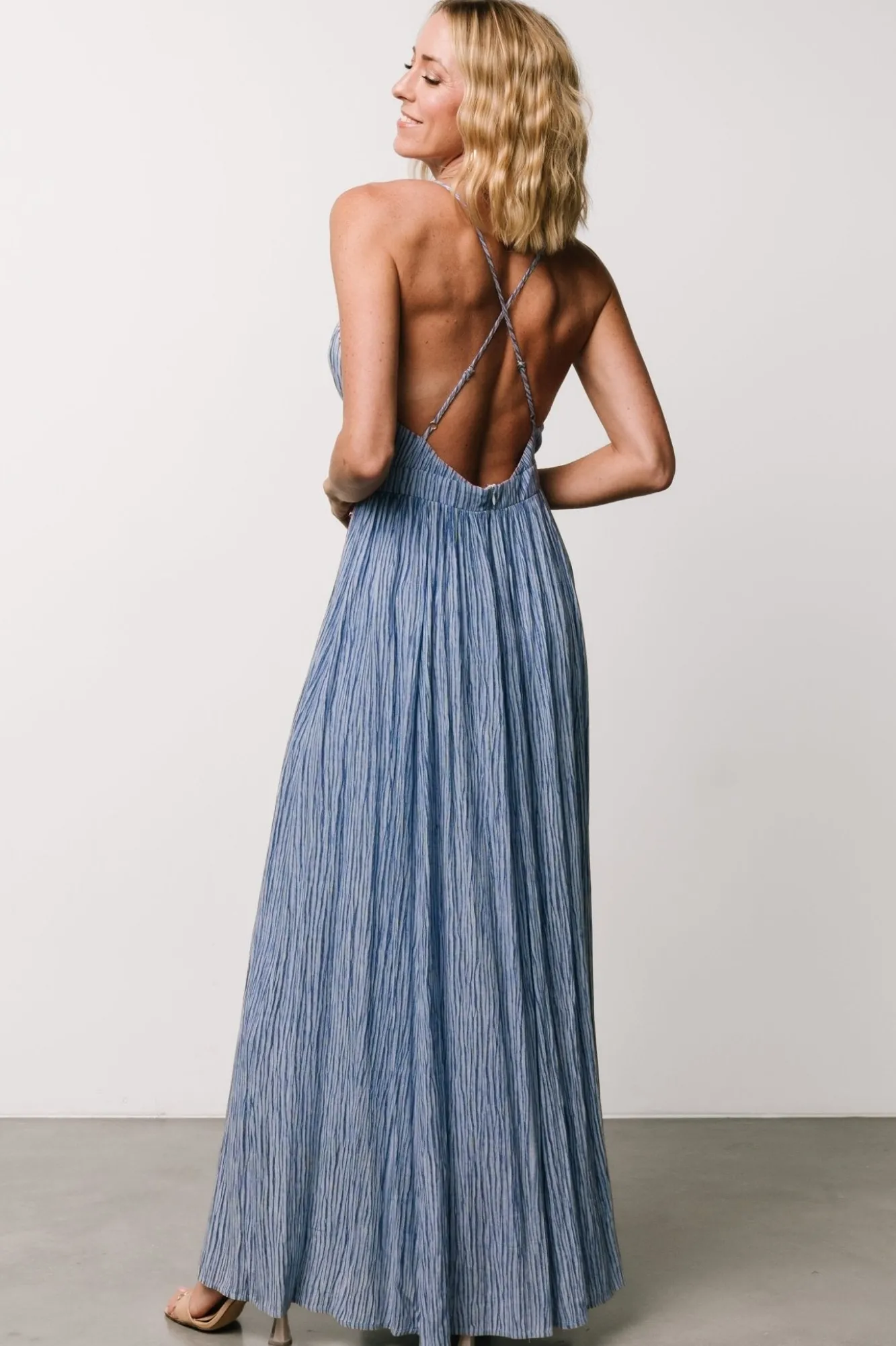 Baltic Born Korley Maxi Dress | Blue Stripe