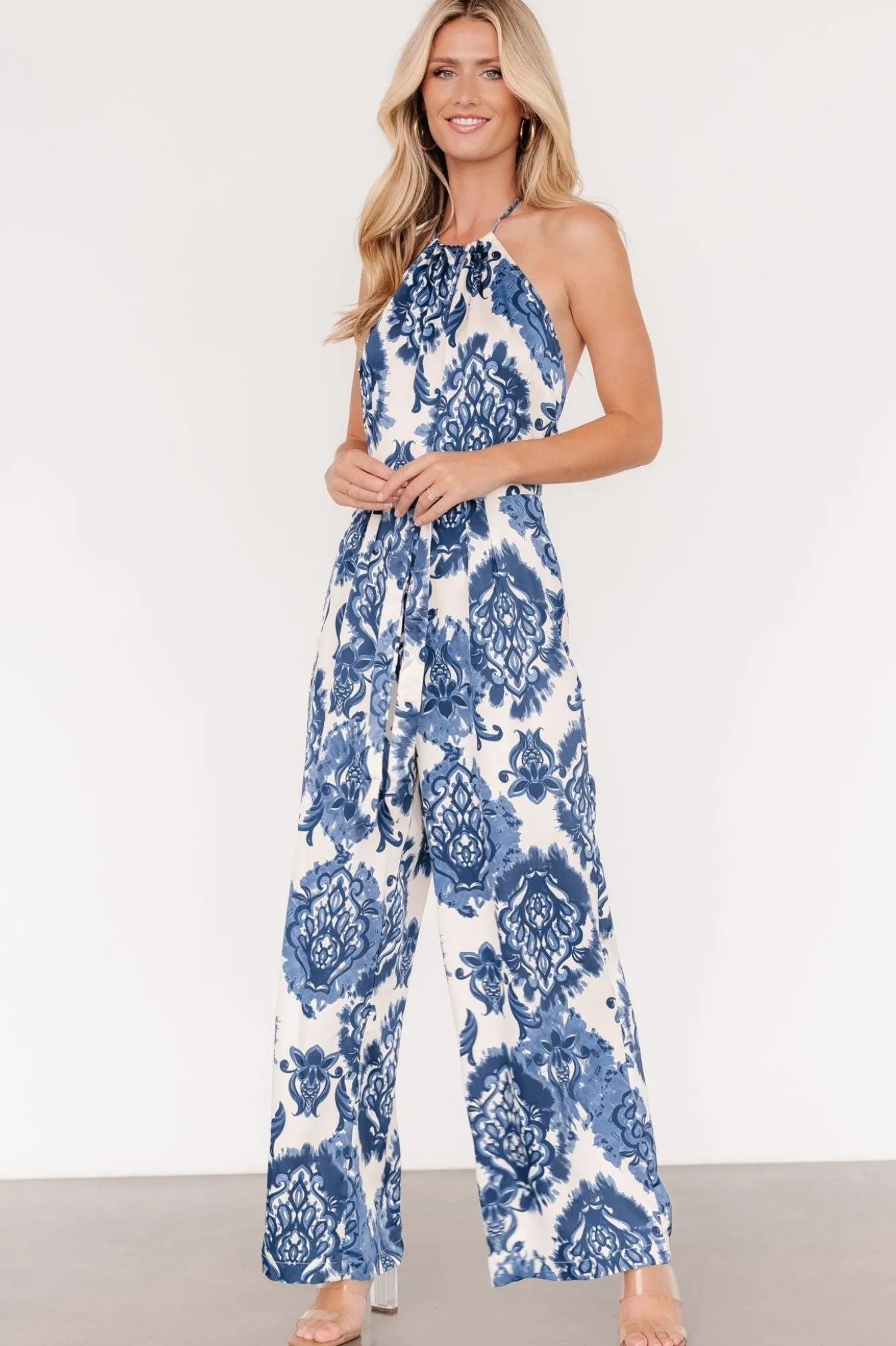 Baltic Born Korra Satin Jumpsuit | Blue Print
