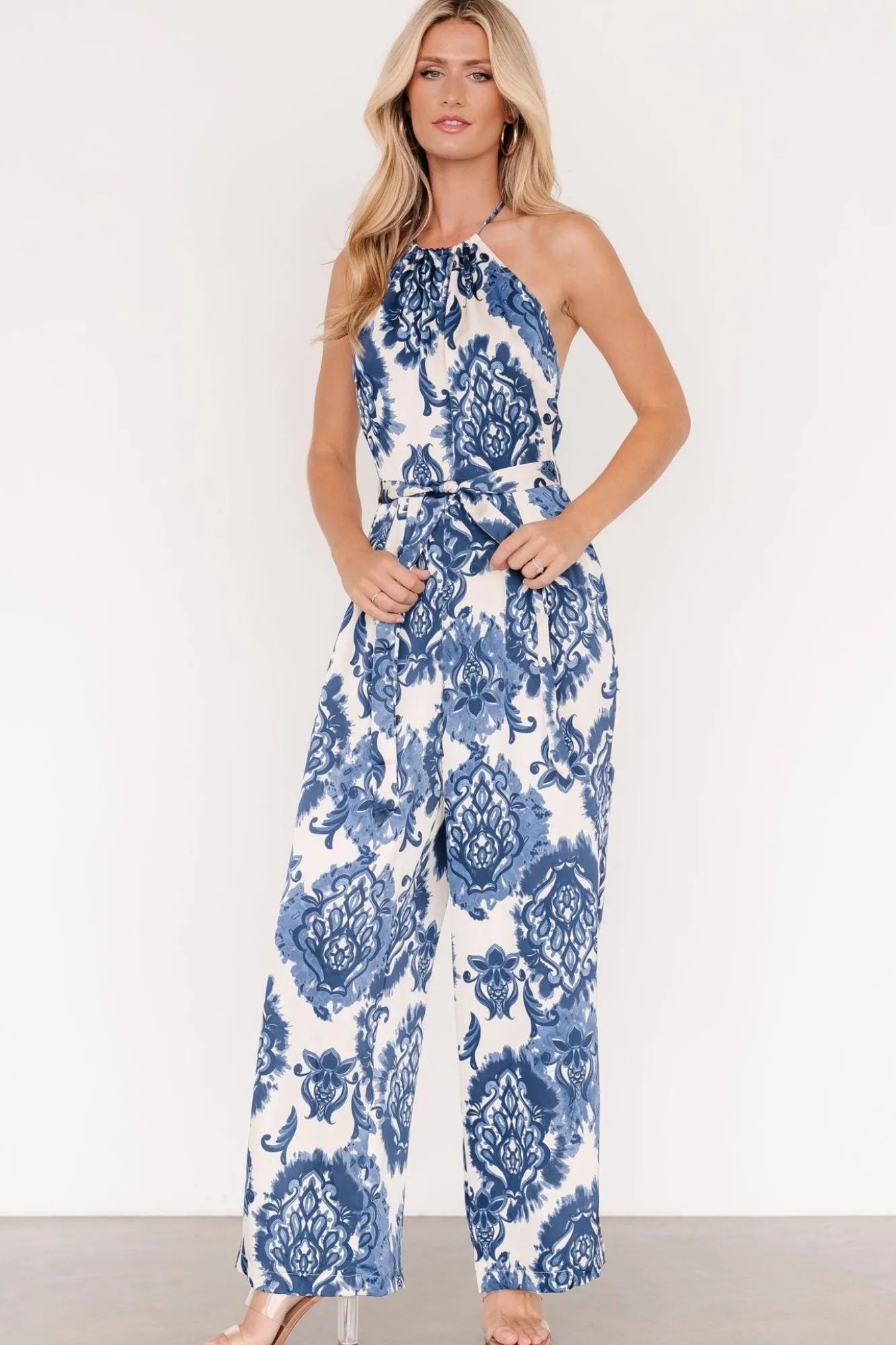 Baltic Born Korra Satin Jumpsuit | Blue Print