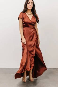 Baltic Born Krystal Satin Wrap Gown |
